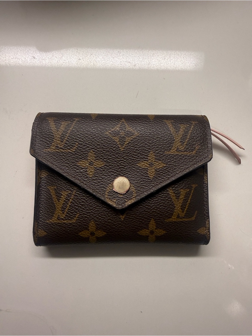 Authentic Louis Vuitton Victorine Brown and Pink Wallet - Picture 2 of 5